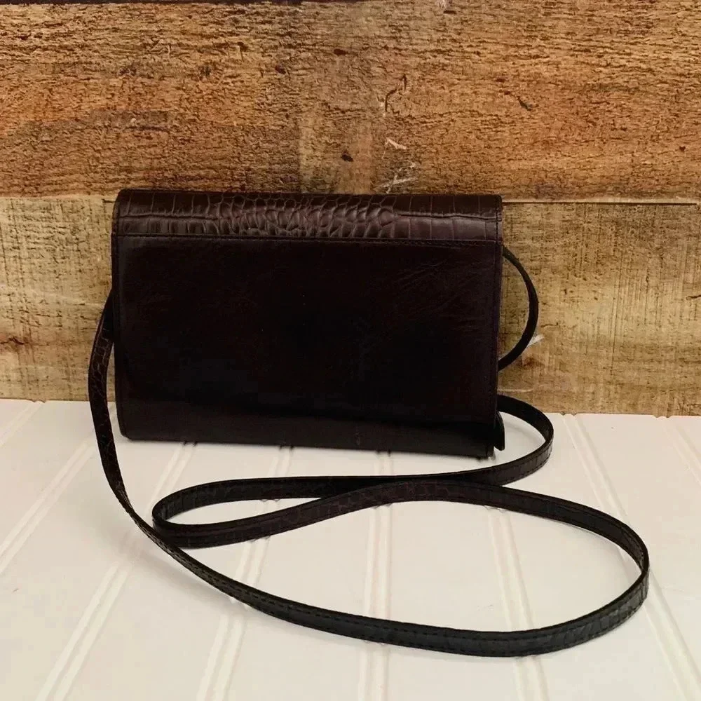 Brighton croc embossed leather wallet purse